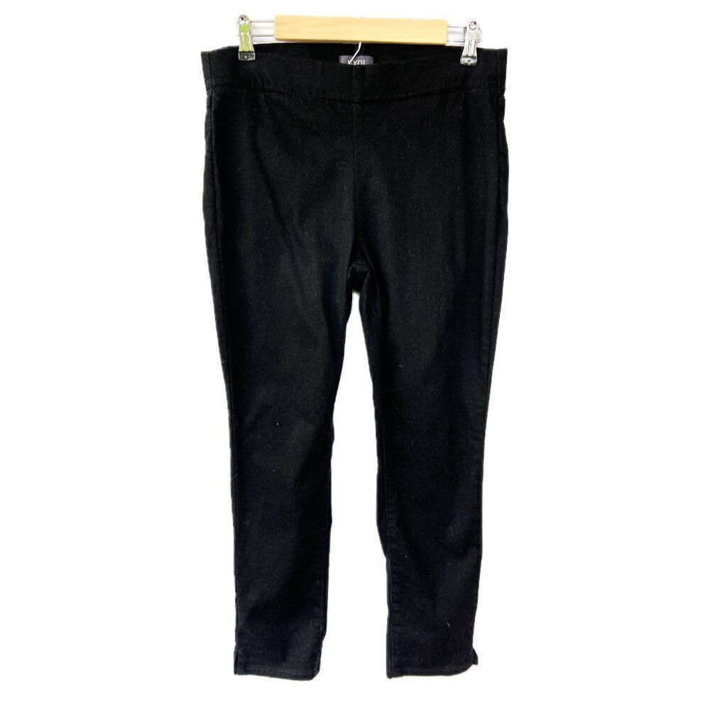 NYDJ Black Slip On Elastic Waist SKinny Leg Jeans Size 8p
